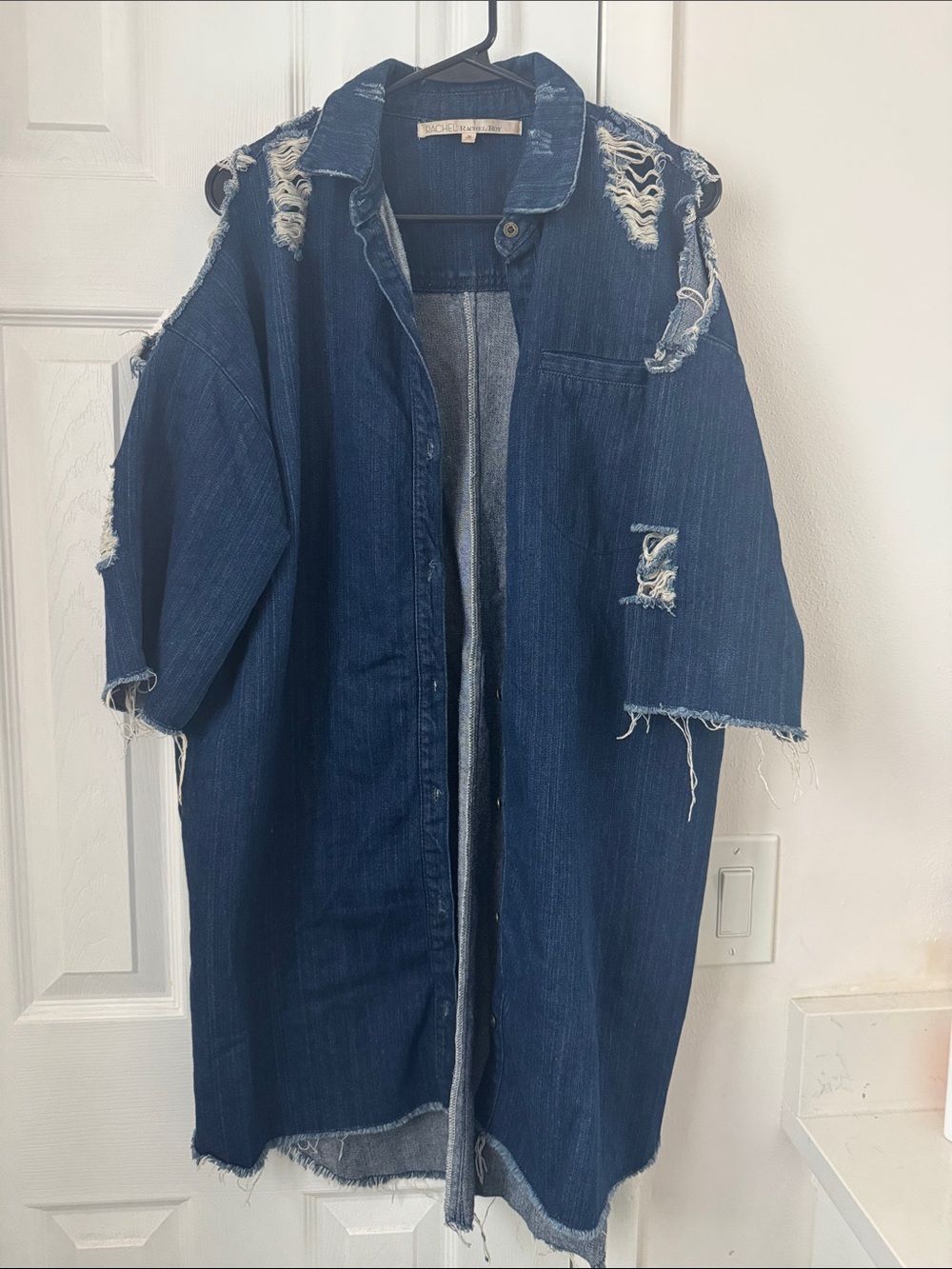 RACHEL Rachel Roy Dark Blue Denim button down Dress